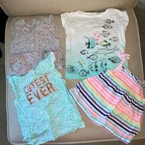 Baby girl summer shirts LOT